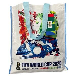 FIFA World Cup 2026 Canada Mexico USA Bag Tote Reusable Grocery Shopping Eco NEW
